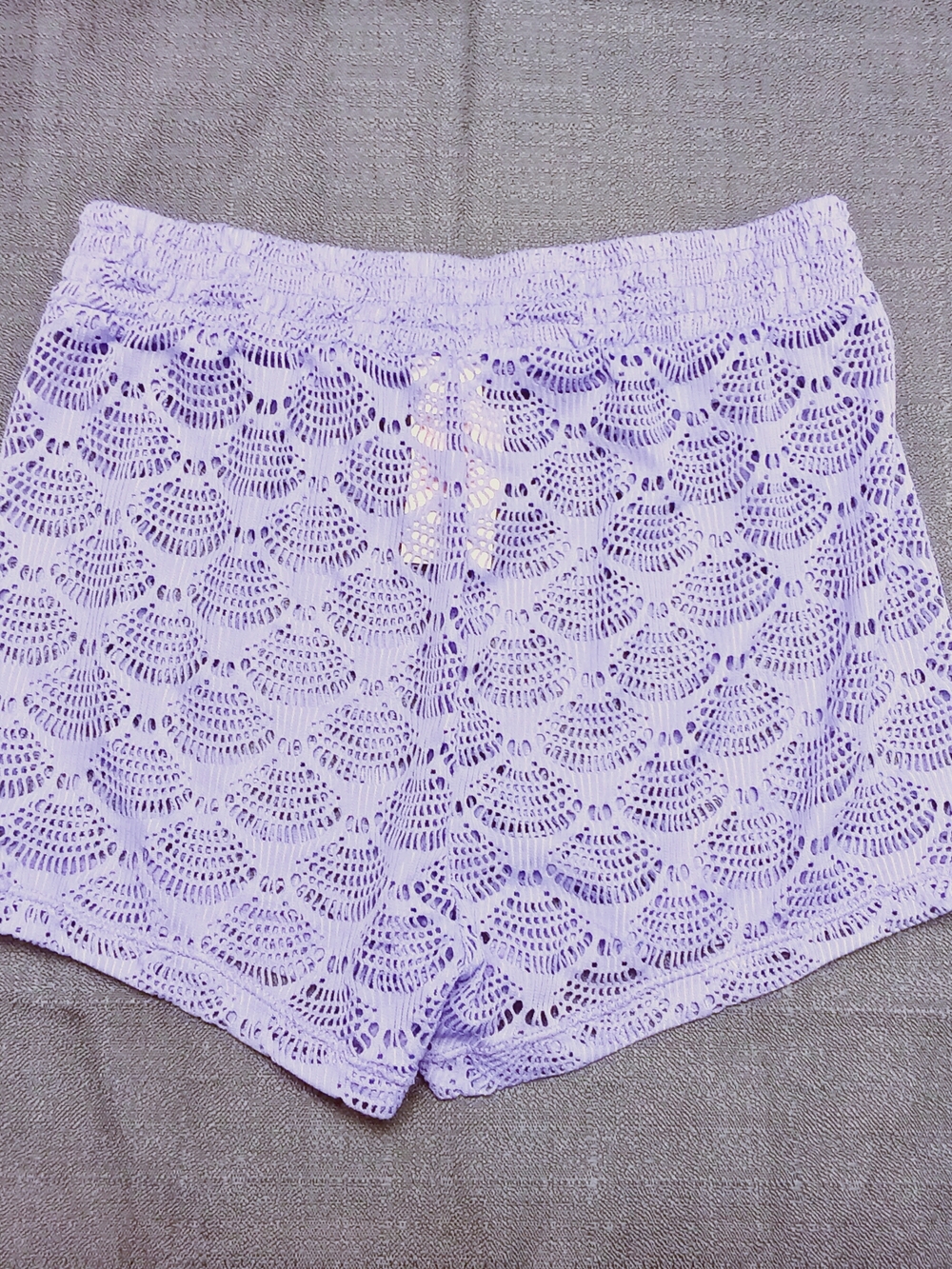 Cat & Jack Lavender Crochet Lace Shorts